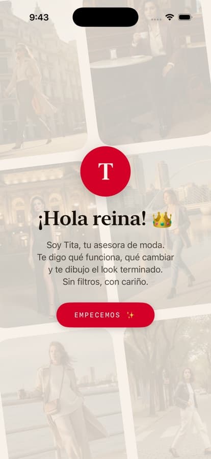 Onboarding de la app de Tita